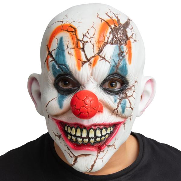 Latexmask Sprucket Clownhuvud