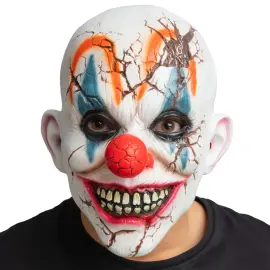 Latexmask Sprucket Clownhuvud