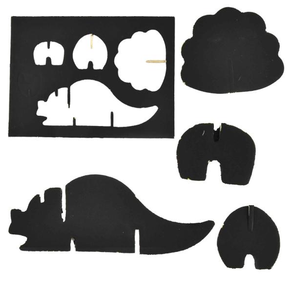 3D Skrappussel Dinosaurie