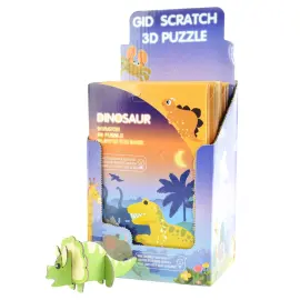 3D Skrappussel Dinosaurie