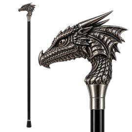 K&auml;pp med Drakhuvud Silver/Svart