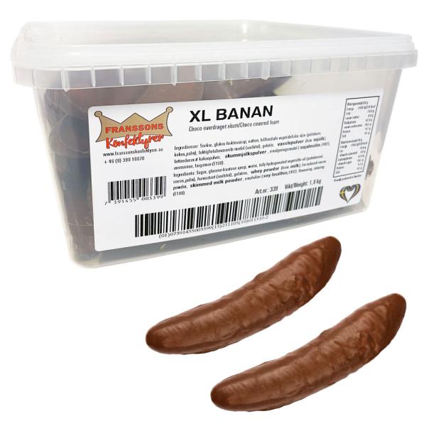 Skumbananer med Choklad XL 1 kg