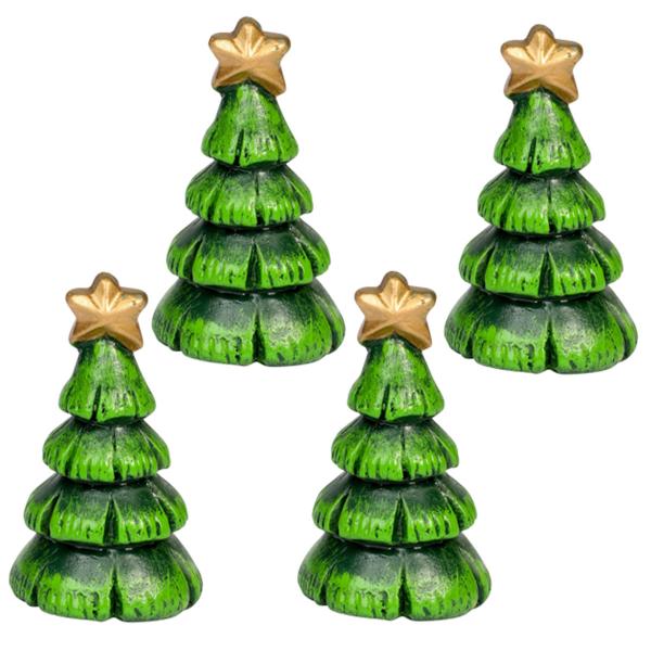 Minidekorationer Julgranar 4-pack