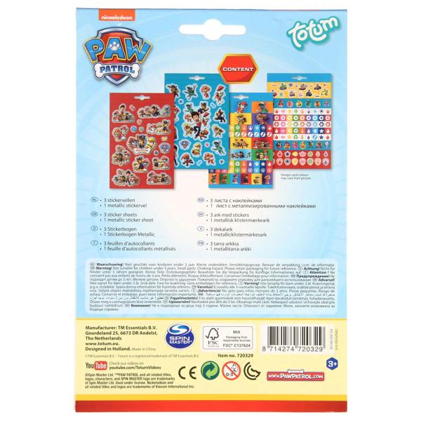 Paw Patrol Stickers Klistermärken