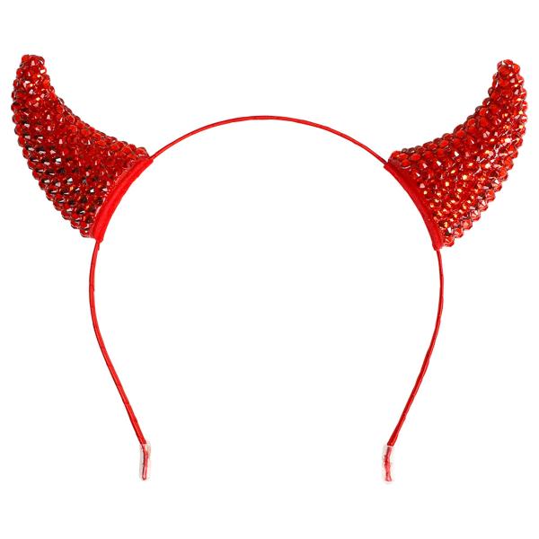 Djävulsdiadem med Röda Strass