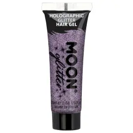 Moon Glitter Holografiskt Glitter Hårgel Lila