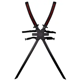 Ryggsäck med Dubbla Ninjasvärd Set
