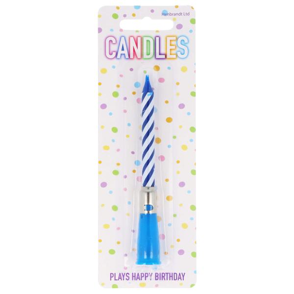 Spelande Tårtljus Blå