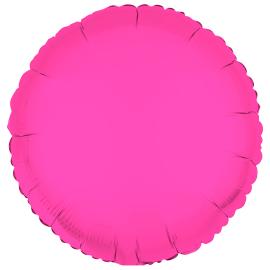Rund Folieballong Neonrosa