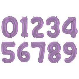 Sifferballong Fyra Lila Matt Metallic