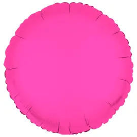 Rund Folieballong Neonrosa