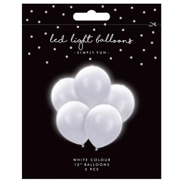 LED Ballonger Vit
