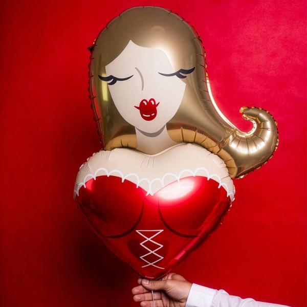 Folieballong Flicka 57 x 74,5 cm