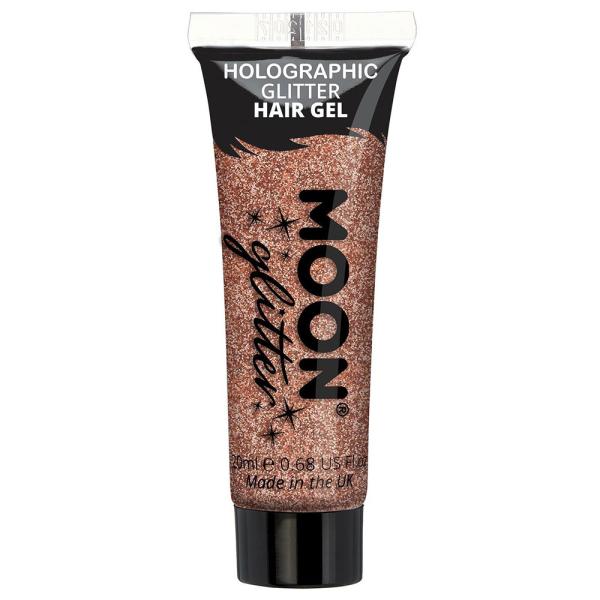 Moon Glitter Holografiskt Glitter Hårgel Roséguld