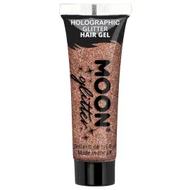 Moon Glitter Holografiskt Glitter Hårgel Roséguld