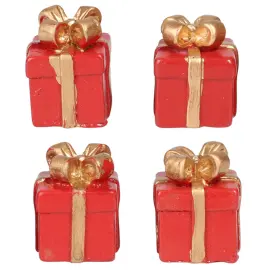 Minidekorationer Julklappar 4-pack