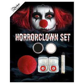Sminkset med Kontaktlinser Skr&auml;ckclown
