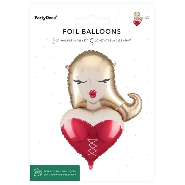 Folieballong Flicka 57 x 74,5 cm