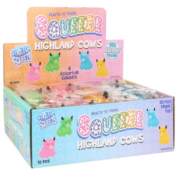 Squeeze Highland Ko Leksak Glitter 9 cm