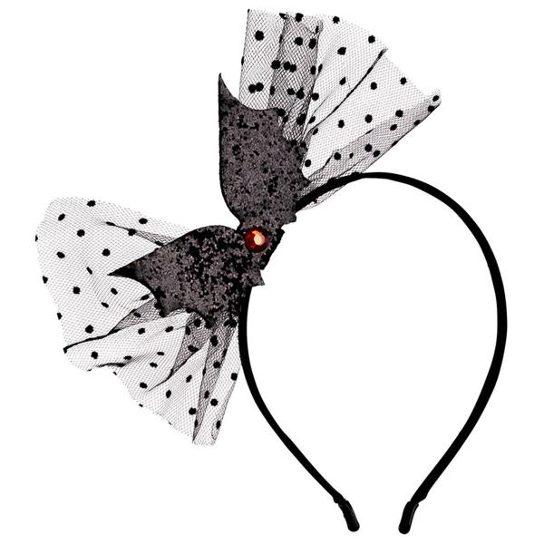 Diadem med Fladdermus & Tyll Svart