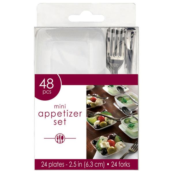 Små Assietter och Gafflar Set
