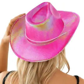 Cowboyhatt Iriserande Rosa