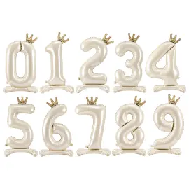 St&aring;ende Sifferballong Krona Ljuskr&auml;m 84 cm
