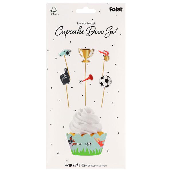 Cupcake Set Fotbollskalas 12-pack