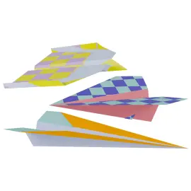 DIY Pappersflygplan Stripetastic 12-pack