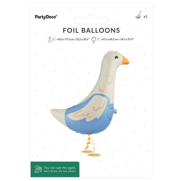 Folieballong Gås Airwalker 47,5 x 69,5 cm