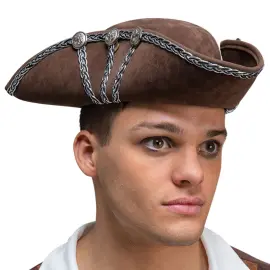 Pirat Trekantshatt Brun