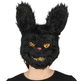 Plysch L&auml;skig Kaninmask Svart