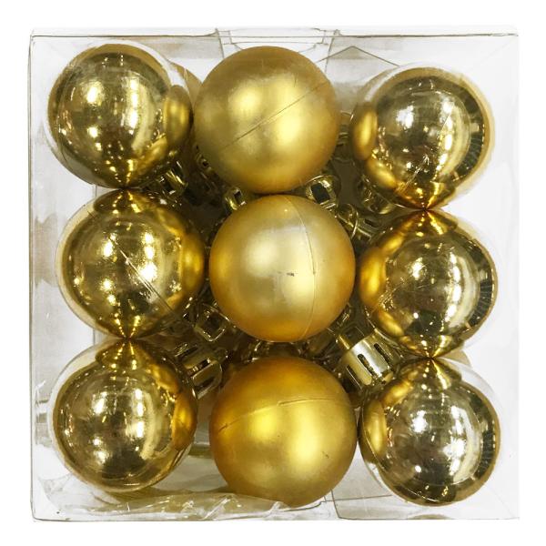 Julkulor Mini Guld 18-pack