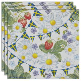 Servetter med Blommor & Girlanger 20-pack