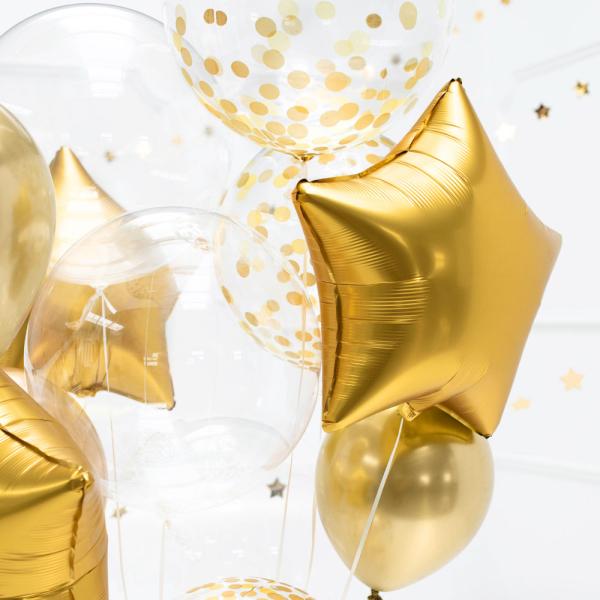 Prickig Orbz Ballong Crystal Clear Guld