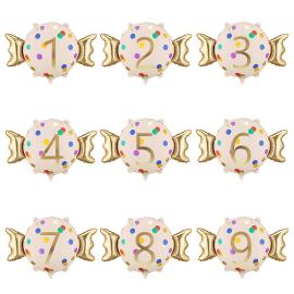 Folieballong Godiskaramell med Siffra 8