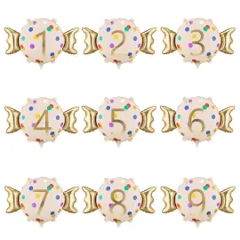 Folieballong Godiskaramell med Siffra