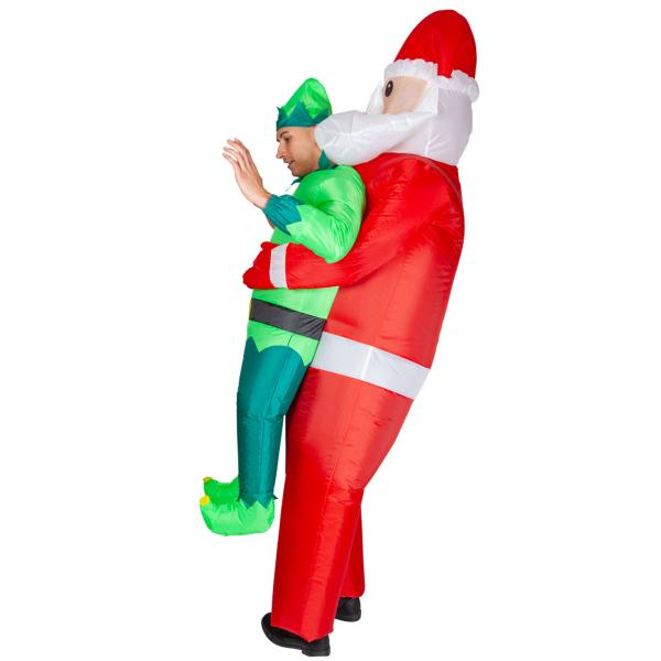 Uppblåsbar Carry Me Dräkt Tomten & Tomtenisse