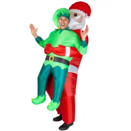 Uppblåsbar Carry Me Dräkt Tomten & Tomtenisse