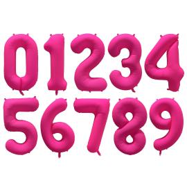 Sifferballong Neonrosa