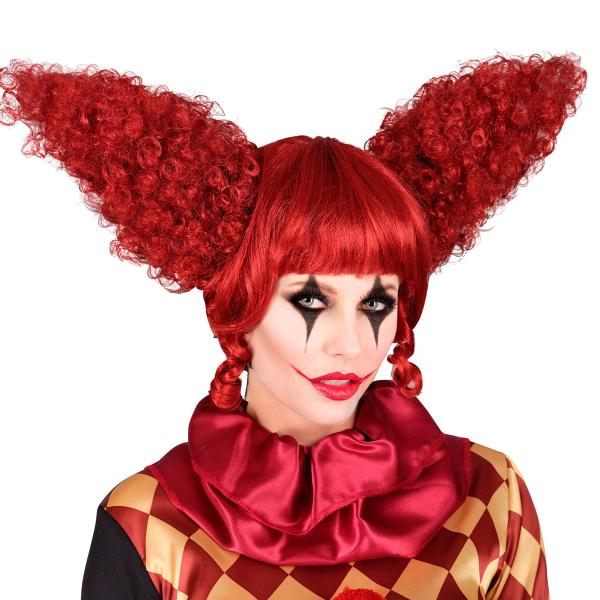 Vintage Clownperuk Röd