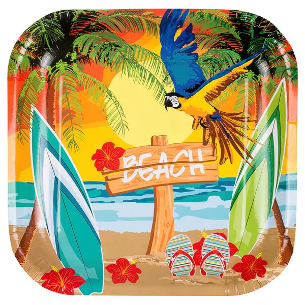 Papperstallrikar Hawaii Beach