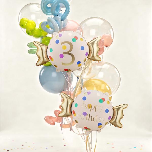 Folieballong Godiskaramell med Siffra