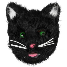 Plysch Kattmask Svart