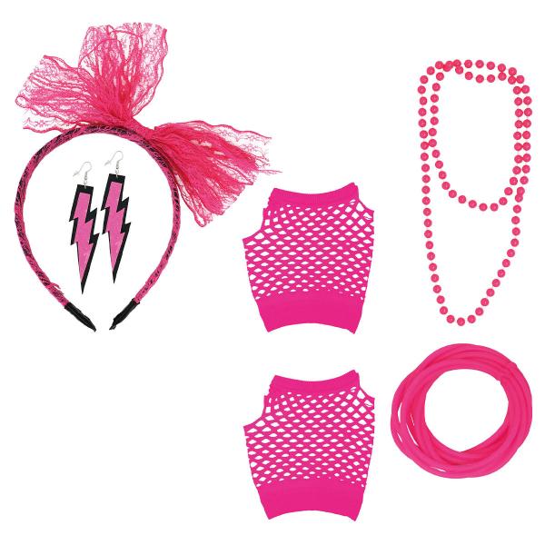 80-tals Maskeradset Rosa