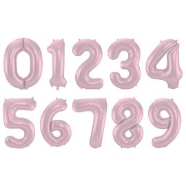 Sifferballong Pastellrosa Matt Metallic