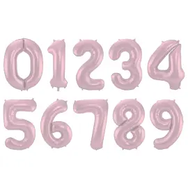 Sifferballong Pastellrosa Matt Metallic