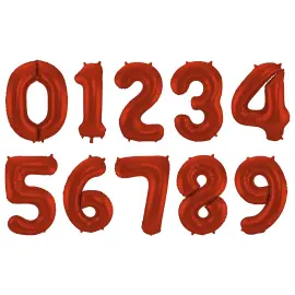 Sifferballong R&ouml;d Matt Metallic