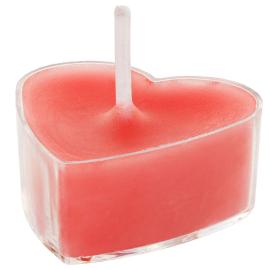 V&auml;rmeljus Hj&auml;rta R&ouml;d 4 x 2 cm 10-pack