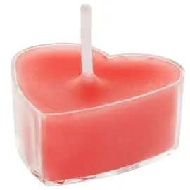 V&auml;rmeljus Hj&auml;rta R&ouml;d 4 x 2 cm 10-pack